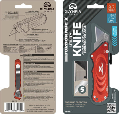 Turboknife X Utility Knife 33-134, Blue