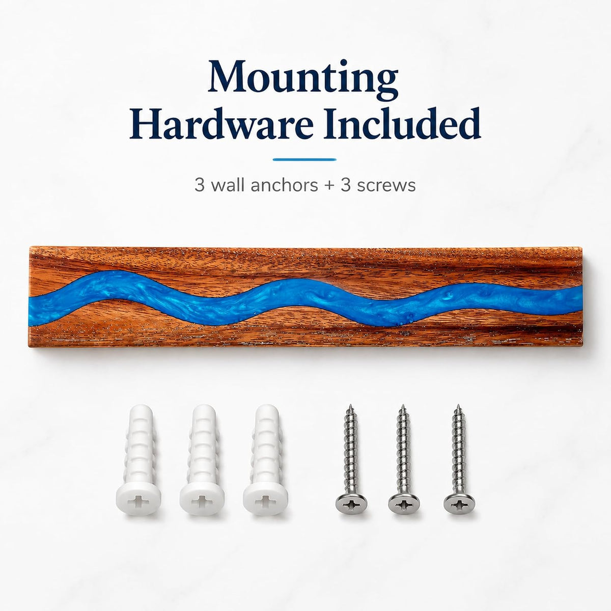 Magnetic Knife Holder, 15.7 Inch Walnut Wood and Resin Magnetic Knife Bar for Wall, Heavy Duty Magnet Holds 8 Knives, Handcrafted Deep Green (Emerald Enchant)