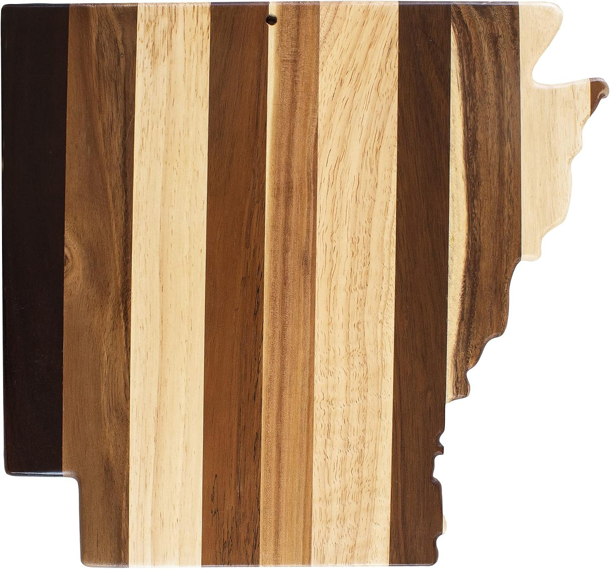 Rock & Branch Shiplap Michigan State Shaped Wood Cutting Board | State charcuterie board with a rustic shiplap look. Knife-friendly surface for food prep. Hang tie for wall display.