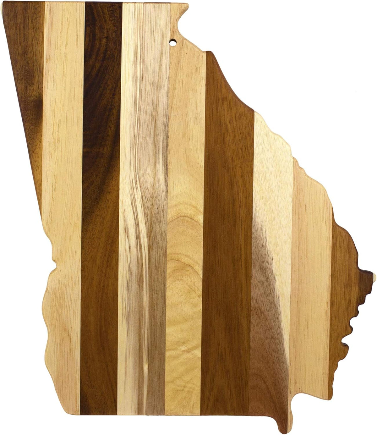 Rock & Branch Shiplap Michigan State Shaped Wood Cutting Board | State charcuterie board with a rustic shiplap look. Knife-friendly surface for food prep. Hang tie for wall display.