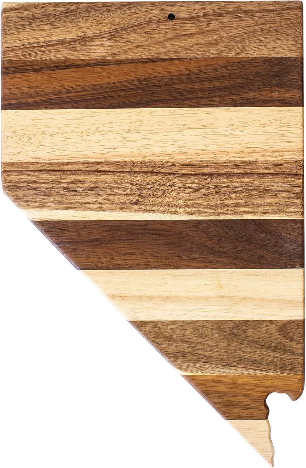 Rock & Branch Shiplap Michigan State Shaped Wood Cutting Board | State charcuterie board with a rustic shiplap look. Knife-friendly surface for food prep. Hang tie for wall display.