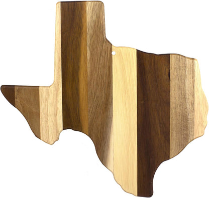 Rock & Branch Shiplap Michigan State Shaped Wood Cutting Board | State charcuterie board with a rustic shiplap look. Knife-friendly surface for food prep. Hang tie for wall display.