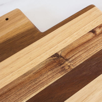 Rock & Branch Shiplap Michigan State Shaped Wood Cutting Board | State charcuterie board with a rustic shiplap look. Knife-friendly surface for food prep. Hang tie for wall display.