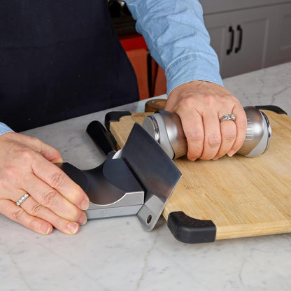 Rolling Knife Sharpener for Kitchen Knives - 15/20/25/30 Degree Magnetic Angle Guide - 360 & 600 Diamond - 1000 Whetstone & 3000 Ceramic, CNC Aluminum Roller