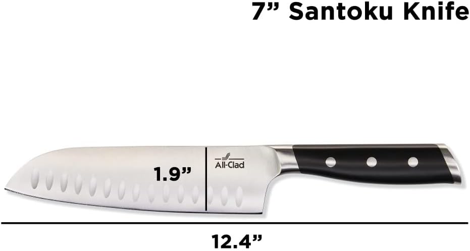Forged German Stainless Steel Santoku Knife ,7 inch