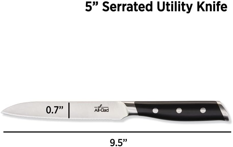 Forged German Stainless Steel Santoku Knife ,7 inch