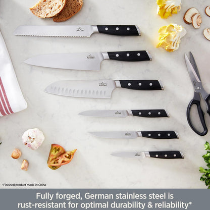 Forged German Stainless Steel Santoku Knife ,7 inch
