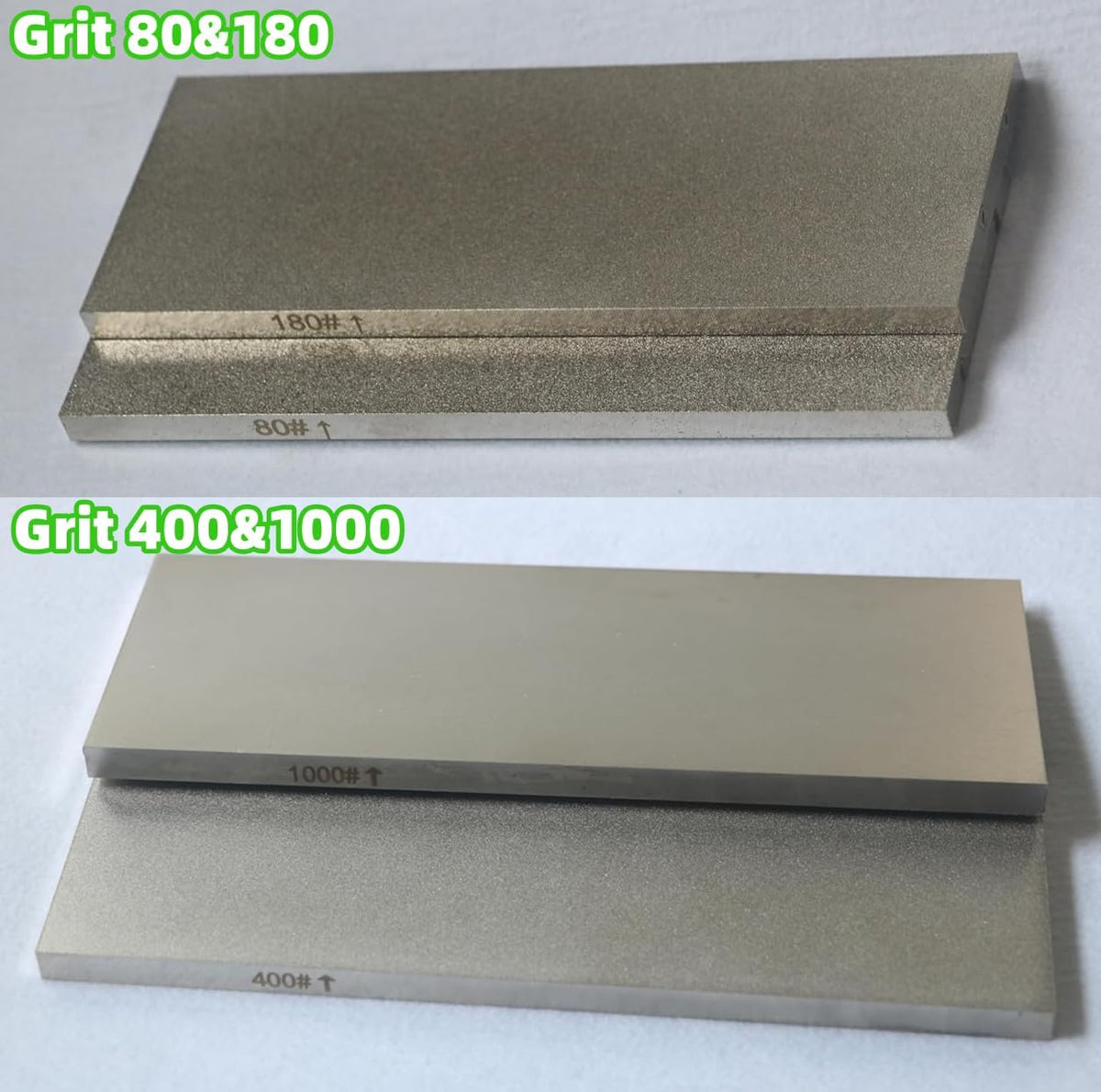CBN Sharpening Stone 8 Inch Double-Sided Whetstone Knife Sharpener 8" x 3", for Sharpening High Speed Steel, Special Steel, for Both Household and Professional Use (80&180 Grit)