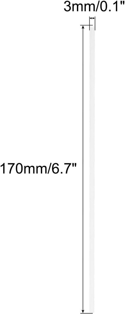 95% Alumina Ceramic Rod Solid Cylinder Whetstone 3mmx175mm Sharpening for Knives Scissors