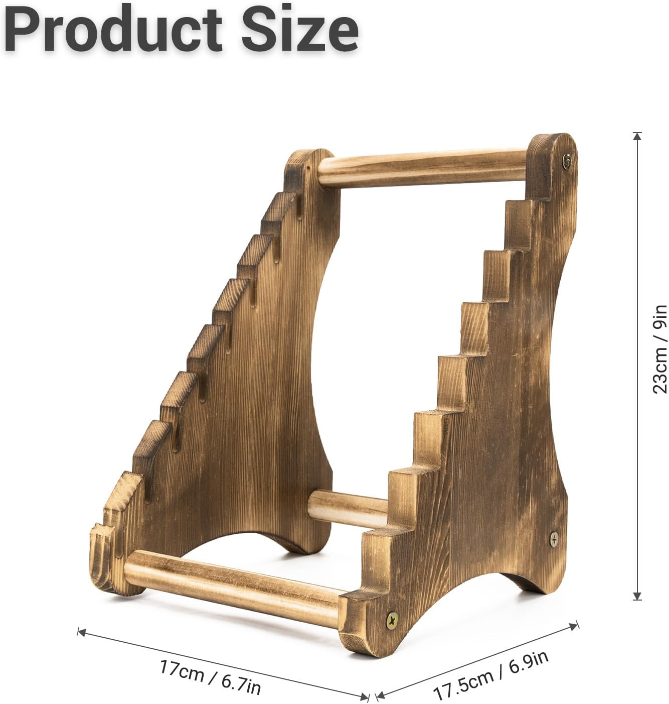 Knife Display Stand,Wood 8 Tier Knife Block,Wooden Fixed Knife Collection Display Stand Holder,for Knife Rustic Tactical & Survival Knives Cabin Home Decor