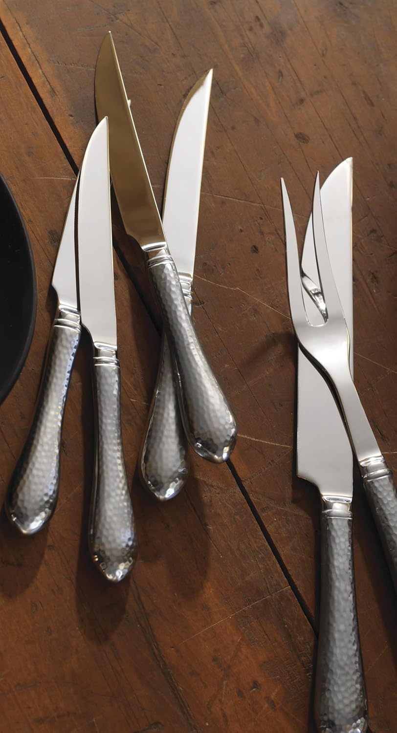 Hammered Antique 5Pc Flatware Place Setting