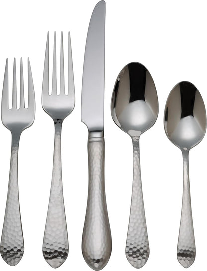 Hammered Antique 5Pc Flatware Place Setting