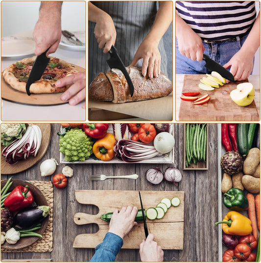 ReneeChef Professional Nylon Knife for Nonstick Pans, Kitchen Knife Safe for Kids, Nonstick Knife Heat-resistant Best for Cutting Brownies, Cakes, Bread, Lasagna, Cheese, Pizza, Pie etc.