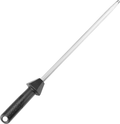 Total L.17.5-Inch/Rod L.12-Inch 3000-Grit Ceramic Sharpening Steel with Built-In Angle Guides and Anti-Breaking Cap, Sharpening Rod, Knife Steel, Ceramic Honing rod, Chaira Afilador Cuchillos