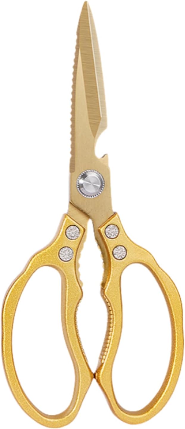 AWinjoy Heavy Duty Sharp Kitchen Scissors, Dishwasher Safe, Cooking Shears for Meat, Chicken, Fish, Poultry, Herb, Bread (Silver)