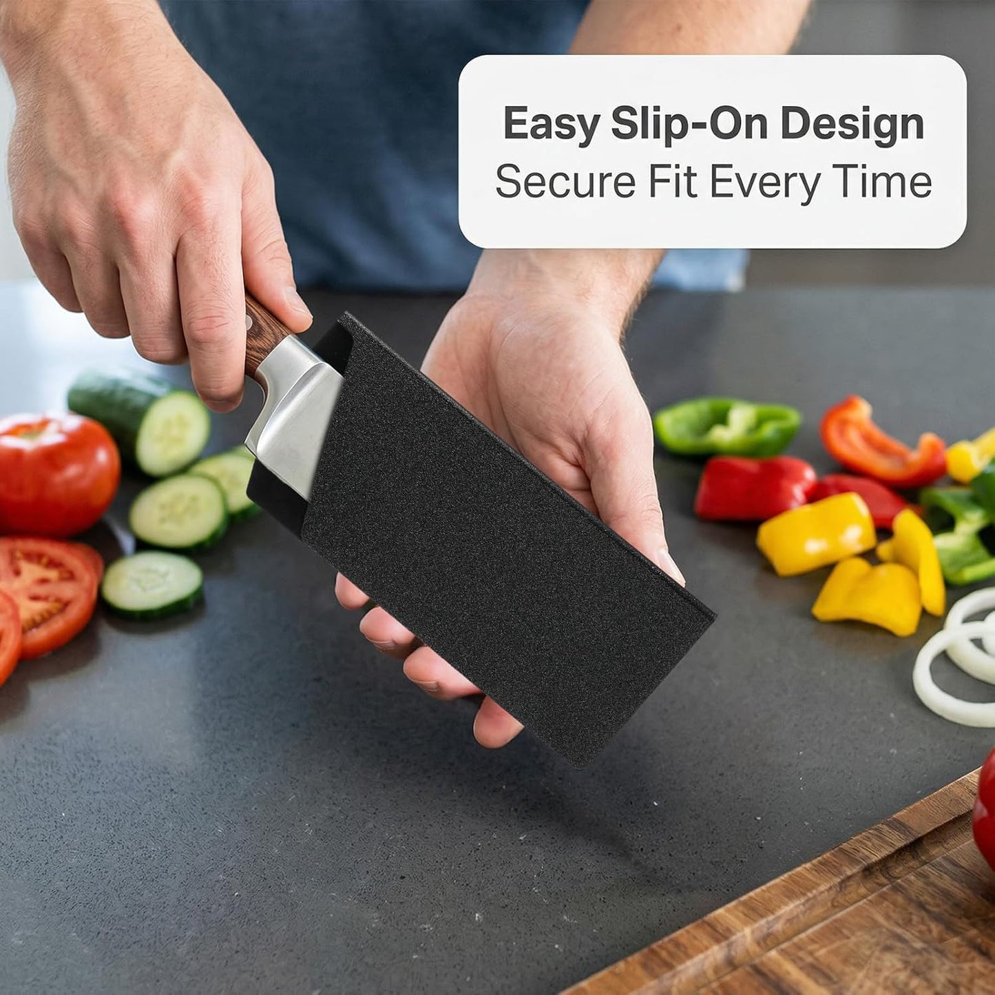 Knife Edge Guard Knife Sheath Wide Meat Cleaver Edge Guard Universal Blade Covers ABS Protective Blade Sheath Knives Protector Sleeves Velvet Lining for Kitchen Butcher