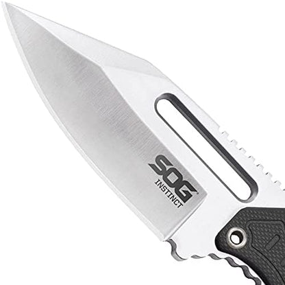 Small Fixed Blade Knife - Instinct Boot Knife, EDC Knife, Neck Knife, 2.3 Inch Full Tang Blade w/ Knife Sheath and Clip, 4in. x 1in. x 8.5in. (NB1012-CP) , Black