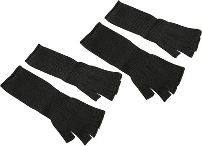 2 Pairs Cut Arm Sleeves, Level 5 Scratch Abrasion Protection Sleeves, Finger Holes Safety, Ideal for Yard Work, Kitchen & Chainsaw Safety (M)