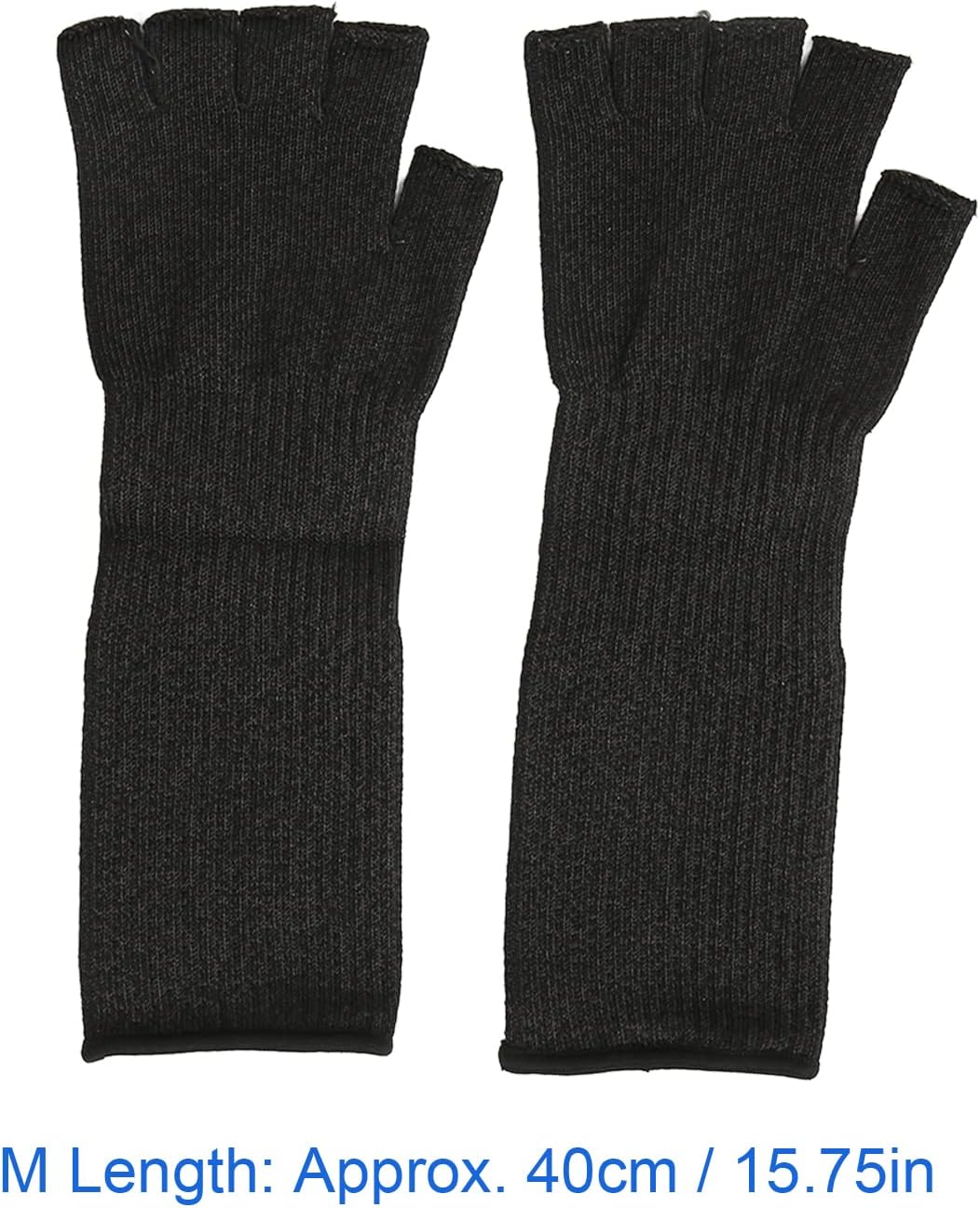 2 Pairs Cut Arm Sleeves, Level 5 Scratch Abrasion Protection Sleeves, Finger Holes Safety, Ideal for Yard Work, Kitchen & Chainsaw Safety (M)