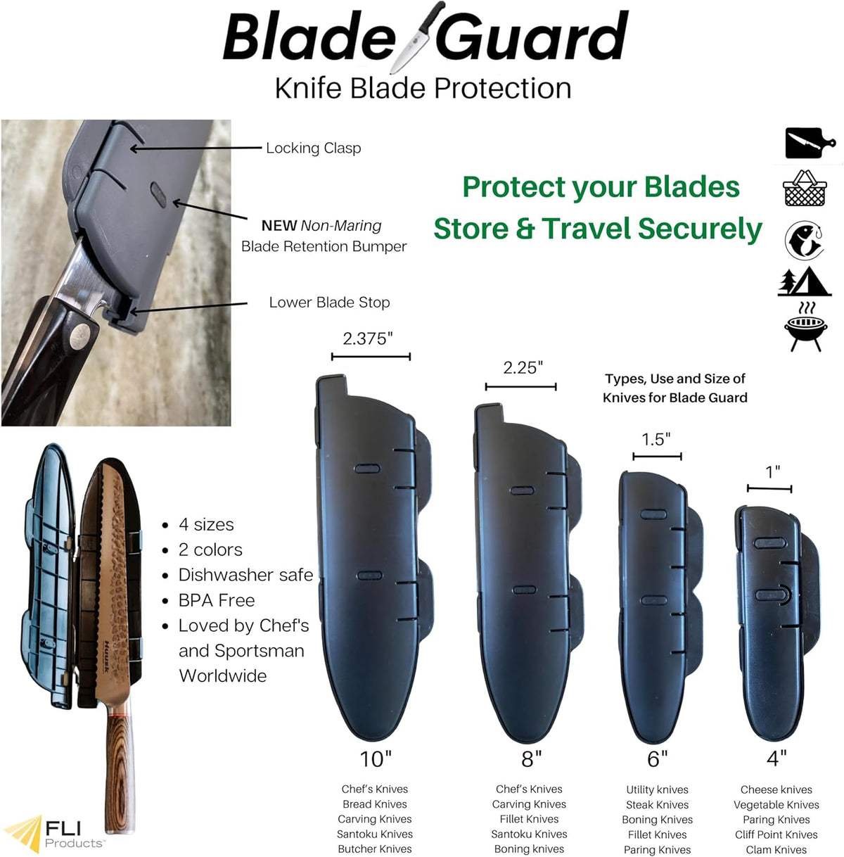 ™ 6” Locking Kitchen Knife Blade Protector