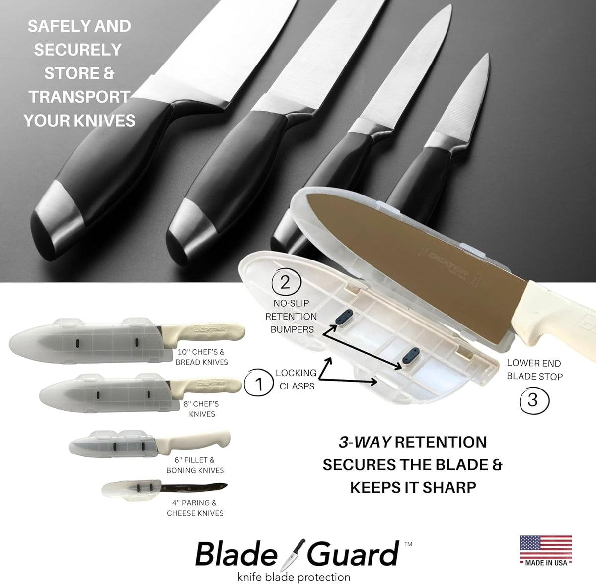 ™ 6” Locking Kitchen Knife Blade Protector