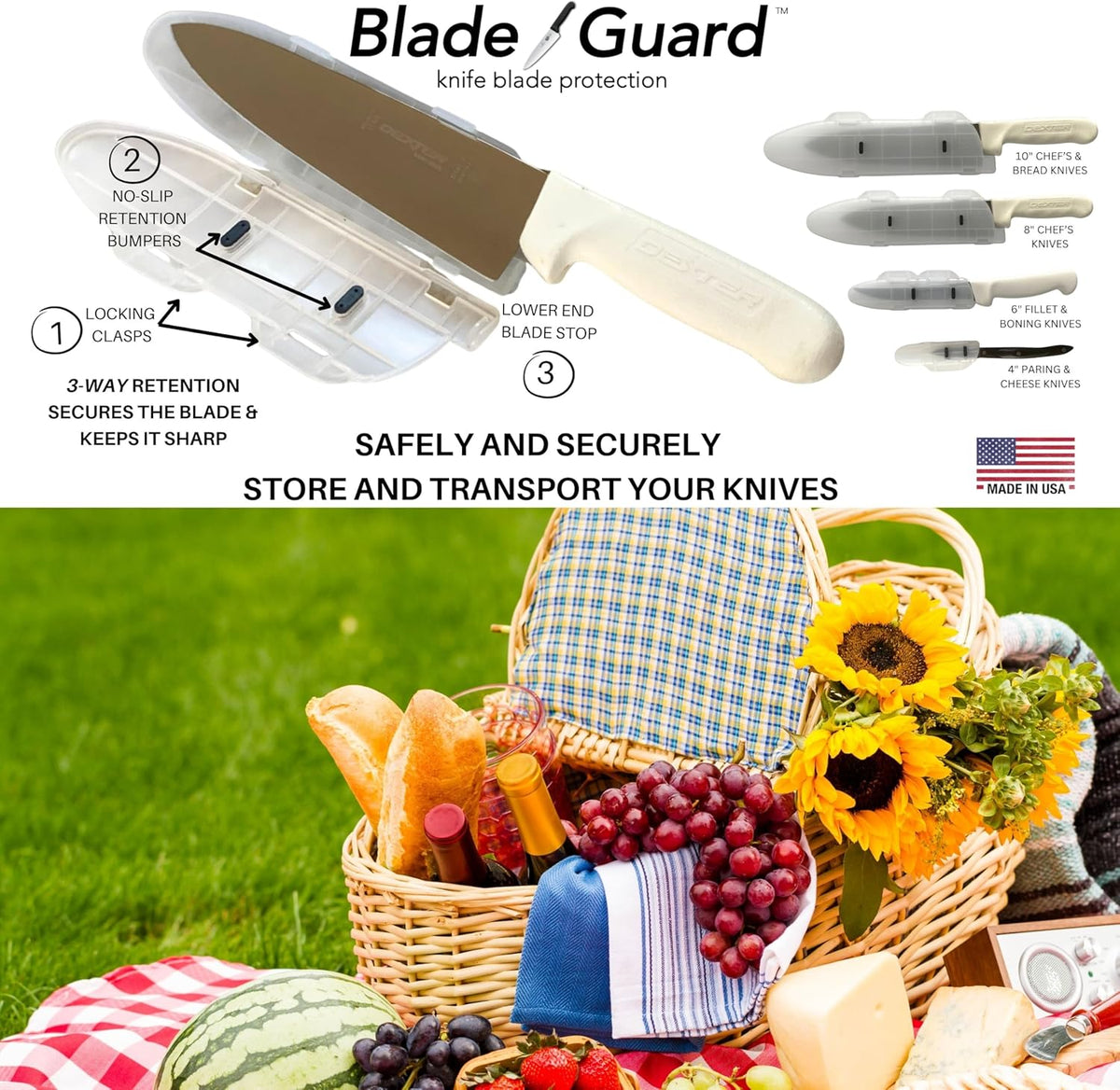 ™ 6” Locking Kitchen Knife Blade Protector