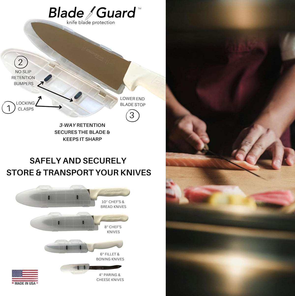 ™ 6” Locking Kitchen Knife Blade Protector
