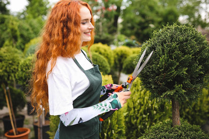 1 Pair White Flower Gardening Sleeves for Women Man