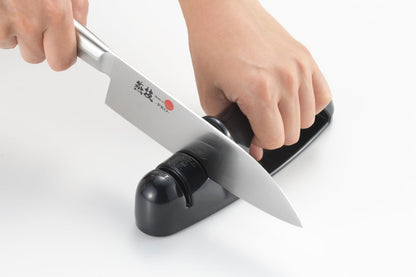 Kitchen Knife Sharpener [ Made in Japan ] 3-in-1 Design for Single Bevel, Double Bevel, and Scissors