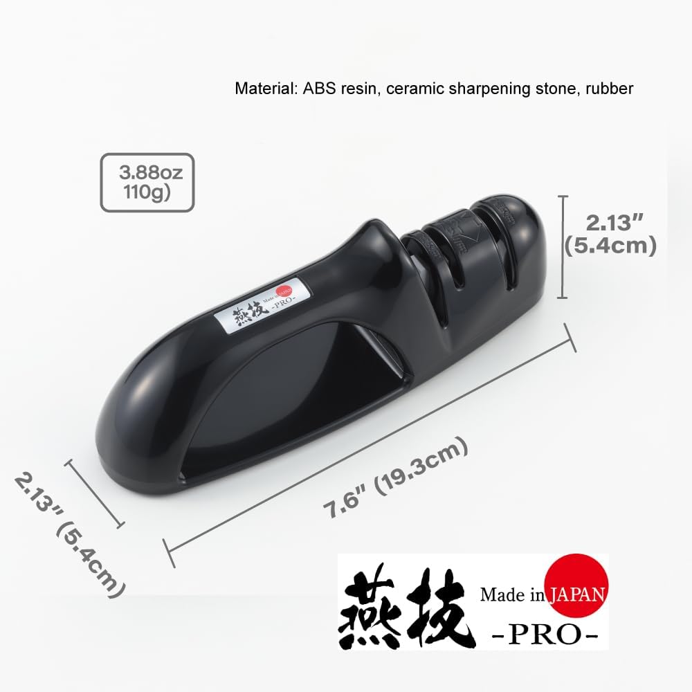 Kitchen Knife Sharpener [ Made in Japan ] 3-in-1 Design for Single Bevel, Double Bevel, and Scissors