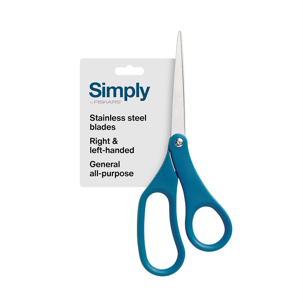 8" Non-Stick Titanium SoftGrip All Purpose Scissors for Office | Stainless Steel Blades for Paper, Cardboard, Tape & Glue, Everyday Cutting Tasks, Home, Office, and Arts & Crafts, Gray