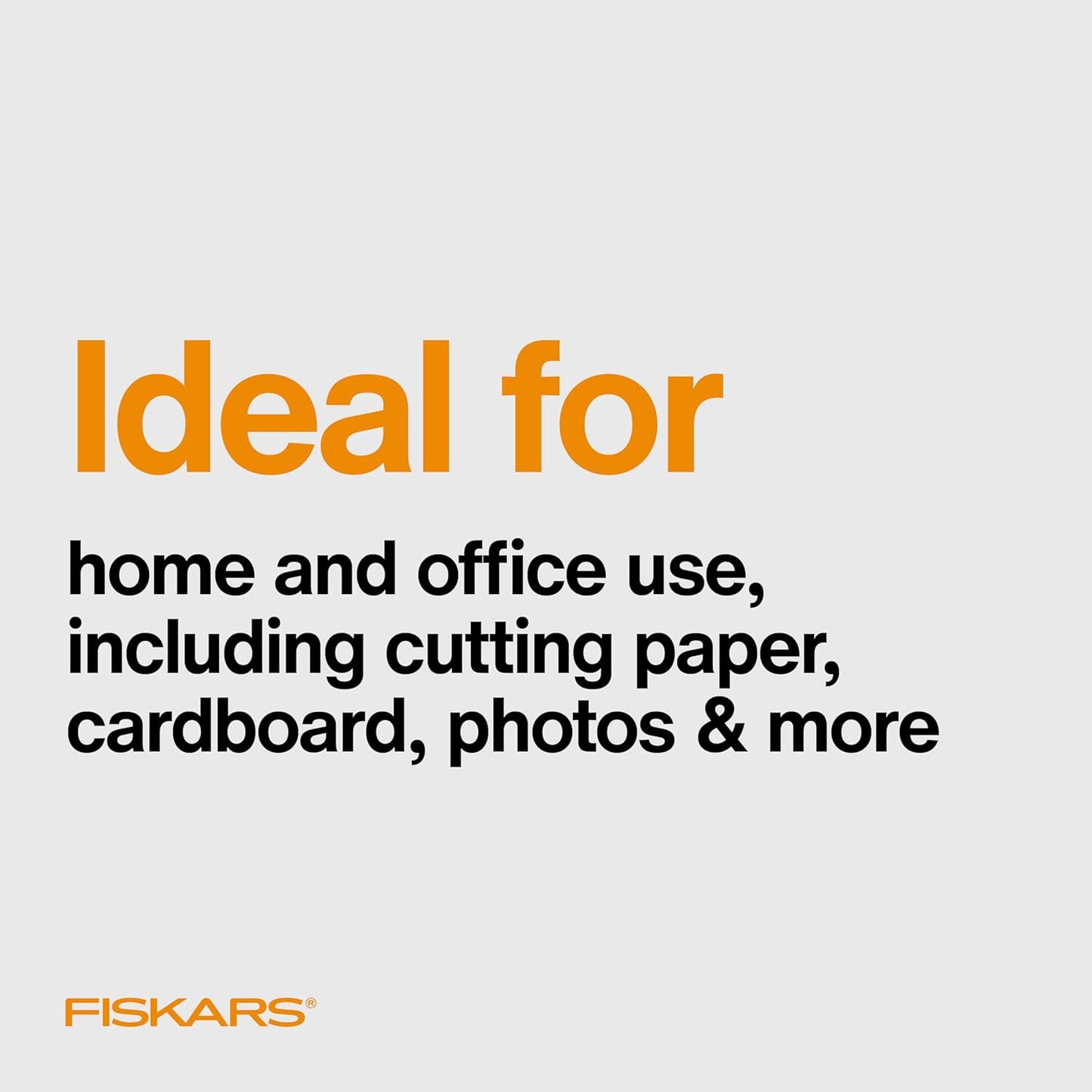 8" Non-Stick Titanium SoftGrip All Purpose Scissors for Office | Stainless Steel Blades for Paper, Cardboard, Tape & Glue, Everyday Cutting Tasks, Home, Office, and Arts & Crafts, Gray