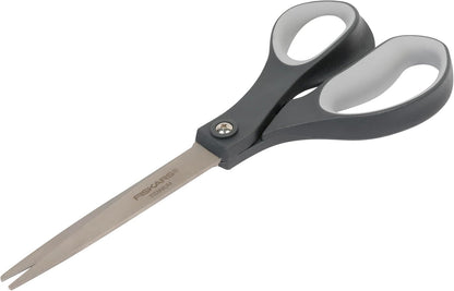 8" Non-Stick Titanium SoftGrip All Purpose Scissors for Office | Stainless Steel Blades for Paper, Cardboard, Tape & Glue, Everyday Cutting Tasks, Home, Office, and Arts & Crafts, Gray