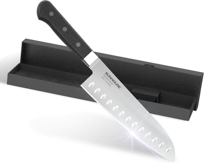 7 Inch Santoku Knife - Japanese AUS-8 High Carbon Steel Professional Chef Knife - Kitchen Gadgets 2026, Apartment Essentials, Mothers Day Gift for Mom Wife Her