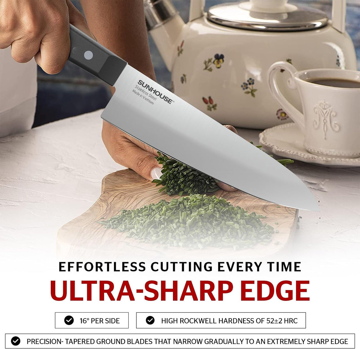 7 Inch Santoku Knife - Japanese AUS-8 High Carbon Steel Professional Chef Knife - Kitchen Gadgets 2026, Apartment Essentials, Mothers Day Gift for Mom Wife Her