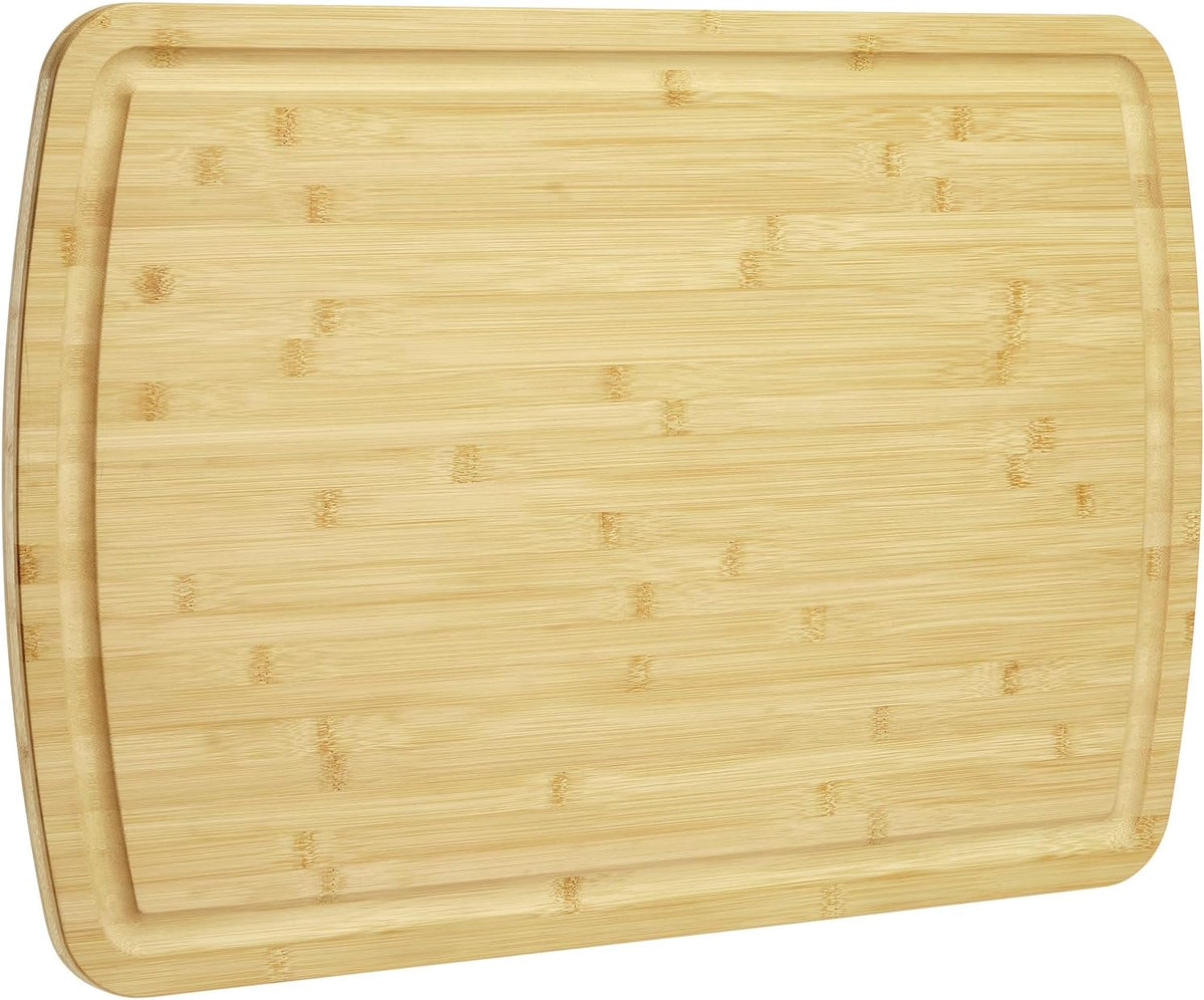 30" Extra Large Bamboo Cutting Boards for Kitchen, Wooden Chopping Board with Juice Groove, Reversible Butcher Block Cutting Board Carving Board for Meat Turkey Veggies, 30 x 20 Inch