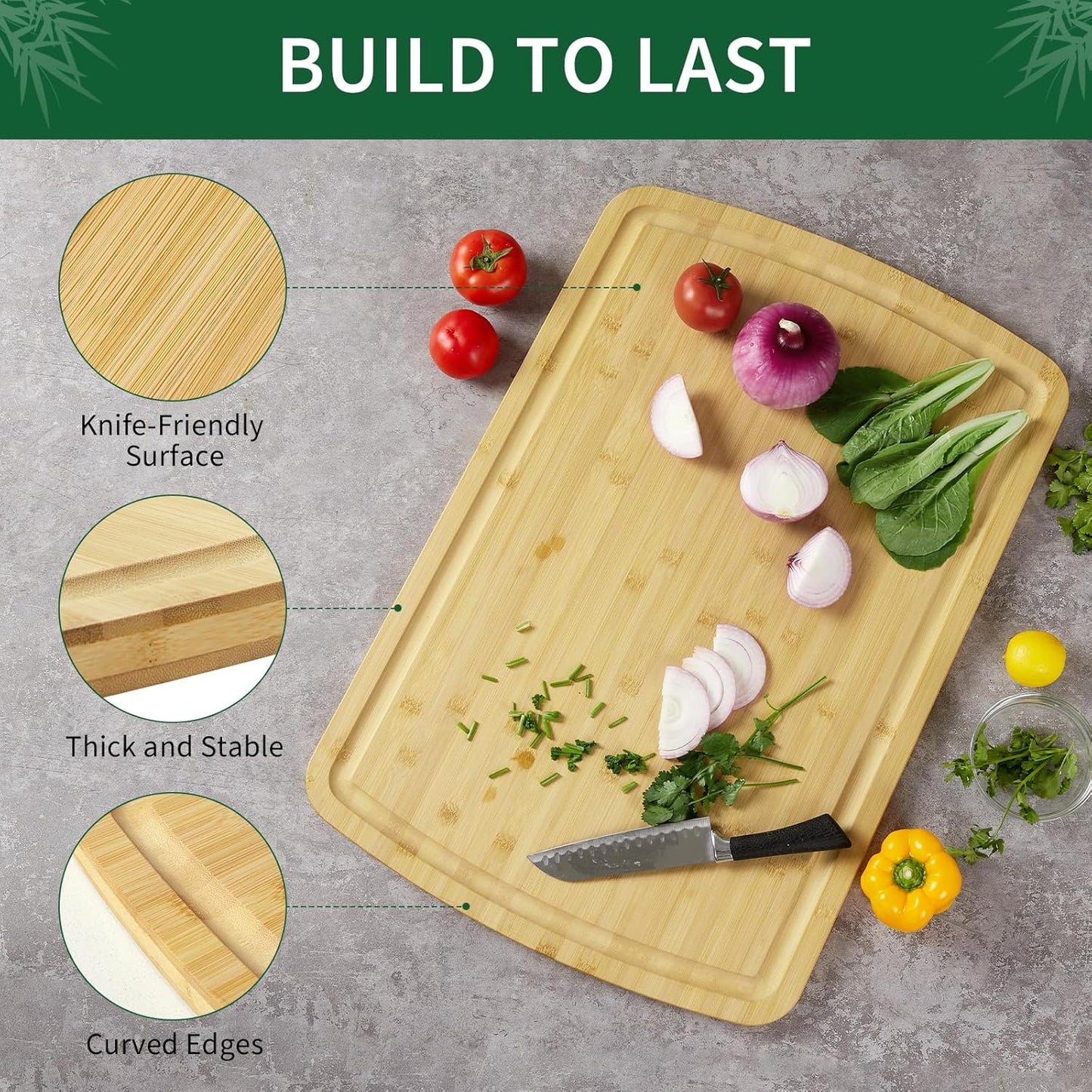30" Extra Large Bamboo Cutting Boards for Kitchen, Wooden Chopping Board with Juice Groove, Reversible Butcher Block Cutting Board Carving Board for Meat Turkey Veggies, 30 x 20 Inch