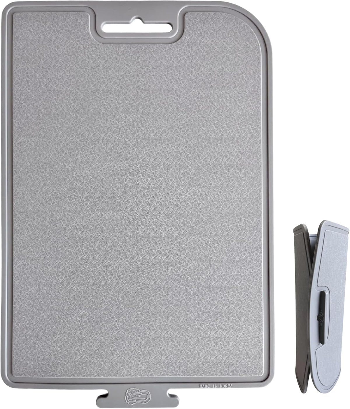 Korean Made Thick Silicone Double-Sided Usable Cutting Board 14.3" x 9.7" Foldable Design Drip Groove Grip Handle Dishwasher Safe 1PCS Gift for Mom (Mint) Stocking Stuffer