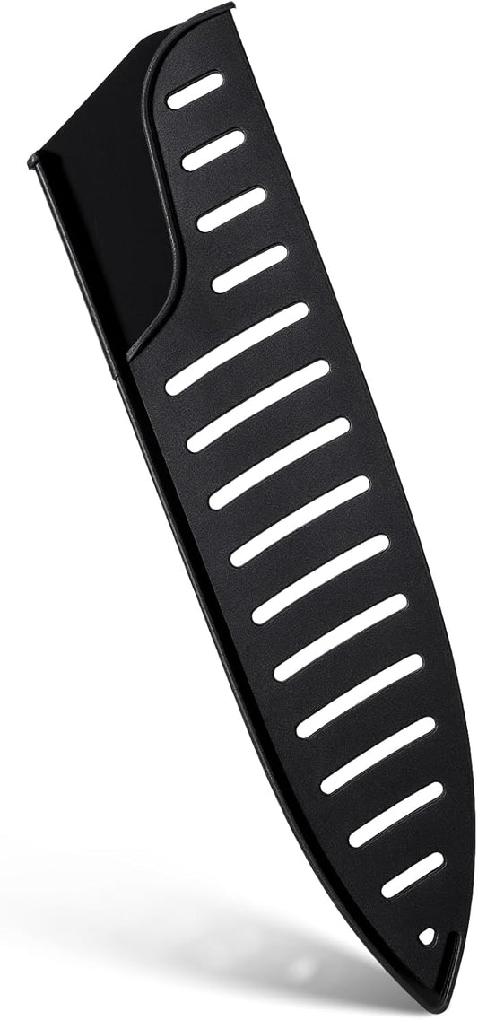 Knife Protector Sleeve 8 inch Plastic Safety Sheaths Black Kitchen Knife Protector Sleeve Safety Knives Covers Practical Protectors for Kitchen Knives