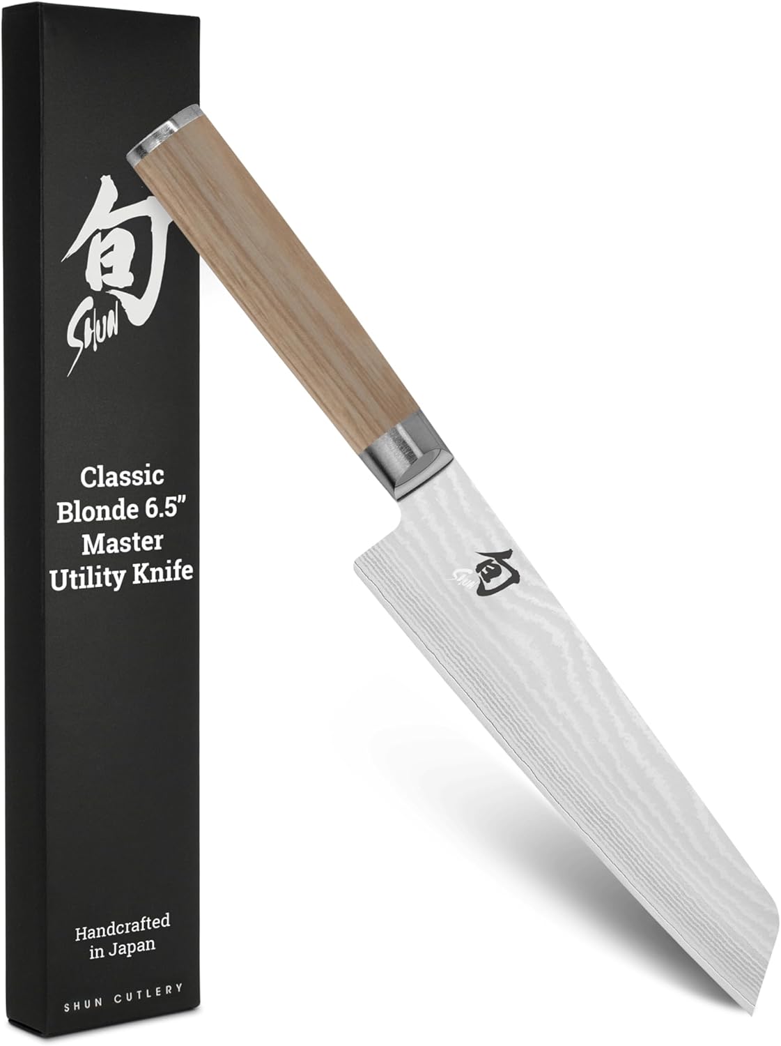 Classic Blonde 6.5" Master Utility Knife | Handcrafted Japanese Knife, Precision and Sharpness, VG-MAX Core, Damascus Stainless Steel Cladding, Pakkawood Handle