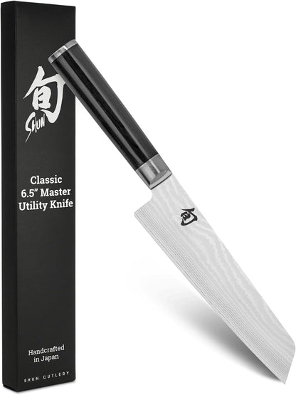 Classic Blonde 6.5" Master Utility Knife | Handcrafted Japanese Knife, Precision and Sharpness, VG-MAX Core, Damascus Stainless Steel Cladding, Pakkawood Handle