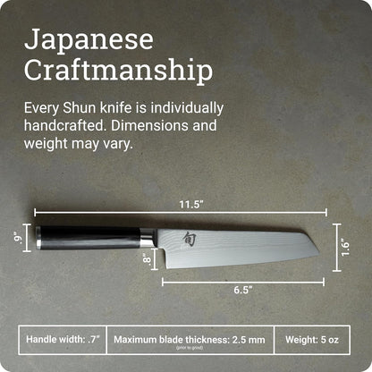 Classic Blonde 6.5" Master Utility Knife | Handcrafted Japanese Knife, Precision and Sharpness, VG-MAX Core, Damascus Stainless Steel Cladding, Pakkawood Handle