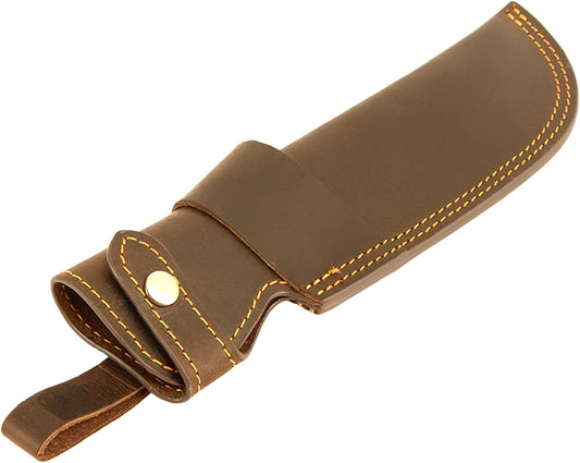 Premium Leather Knife Sheath, 5.1 Inch EDC Knife Holster belt, Knife Scabbard Cover, Shop Knife Sheath Knives Sleeves Case Edge Guards Blade Protectors (Brown)