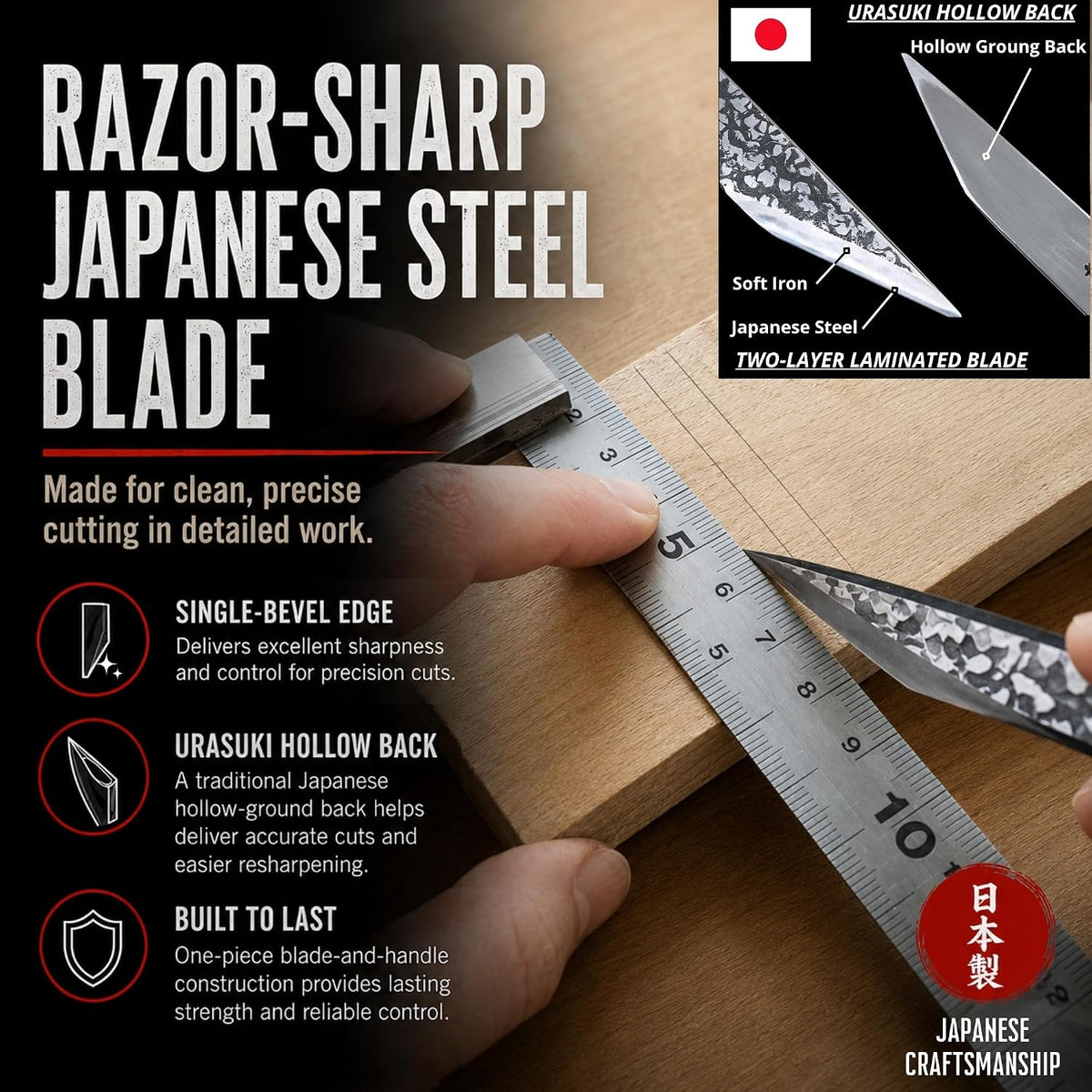 Kiridashi Knife 18mm, Right-Handed Woodworking Marking Knife