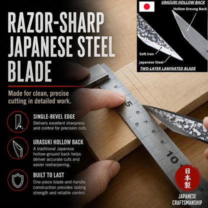 Kiridashi Knife 18mm, Right-Handed Woodworking Marking Knife