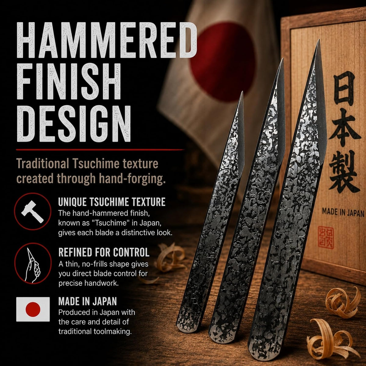 Kiridashi Knife 18mm, Right-Handed Woodworking Marking Knife