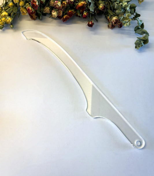 Bread Knife Handle Router Template – 15.9"x2.25" Laser-Cut Acrylic Guide for Custom Wooden Bow Knives & Handmade Kitchen Tools (15.9"x2.25")