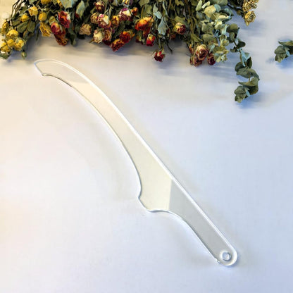 Bread Knife Handle Router Template – 15.9"x2.25" Laser-Cut Acrylic Guide for Custom Wooden Bow Knives & Handmade Kitchen Tools (15.9"x2.25")