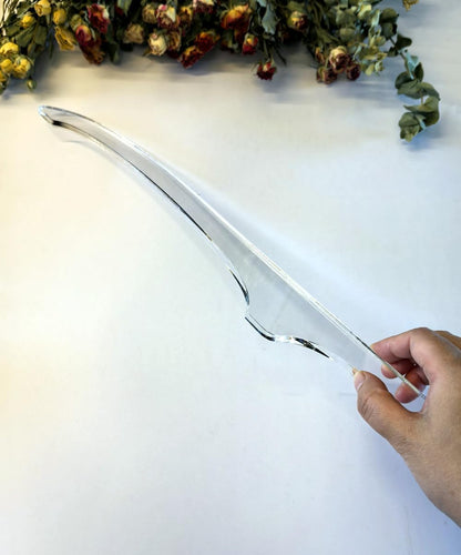 Bread Knife Handle Router Template – 15.9"x2.25" Laser-Cut Acrylic Guide for Custom Wooden Bow Knives & Handmade Kitchen Tools (15.9"x2.25")