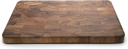 Gourmet Large End Grain Cutting Board and Mineral Oil Set, Includes 14" x 20" Chopping Board and 8oz of Butcher Block Oil